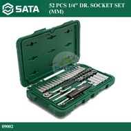SATA 09002 52 PCS 1/4" DR. SOCKET SET (MM) METRIC