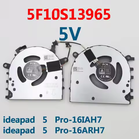 5F10S13965 New Laptop System Cooling FAN for Lenovo Ideapad 5 Pro-16IAH7 16ARH7 CPU GPU Cooler 5V L+
