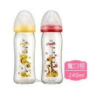 LittleBabyStore-Pigeon Pigeon Wide Caliber Breast Milk Real Feel Stained Glass Baby Bottle 240ml (Be