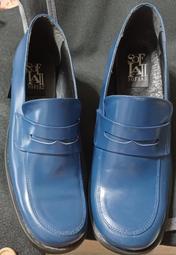 ╭✿㊣ 二手 高質感 海軍藍休閒皮鞋【28 x 9.5 x 11公分】原價 $2380 特價 $499 ㊣✿╮