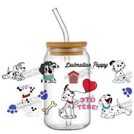Funko | Popular Designs UV DTF 3D Cute 101 Dalmatians Cartoon Dog Transfer Sticker 16oz Glass Can Cu