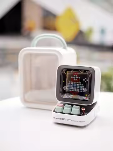 Divoom DITOO Pixel Bluetooth Wireless Speaker Mechanical Retro Computer Model Smart Speaker Alarm Cl