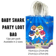 [SG Stock] Baby Shark Theme Paper Kraft Party Gift Loot bag Ping Fong Kids Party