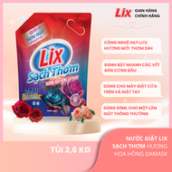 Nước giặt Lix sạch thơm hương hoa hồng Damask 2.6KG 18401- Lixco Việt Nam