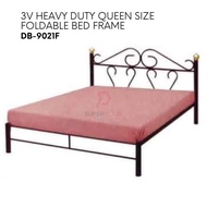 DB9021F Copper 3V Heavy Duty Queen Size Foldable Bed Frame Powder Coating Metal Steel