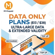 M1 Prepaid Data Only Plan ($13 / $38) | 250GB Local + 9GB Roam | 30 - 90 Days / Top Up / Recharge / 