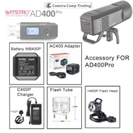 Godox AD400Pro accessory /WB400P Battery / Flash tube / Charger (C400P) / H400P Flash head / AC400 A