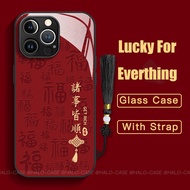 Case For Samsung S23Ultra With Strap Lens Protection S24Ultra S22Ultra[RedLuckForEverything]S23FE A1