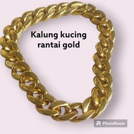 kalung kucing kalung anjing kalung anabul rantai besar warna emas bahan plastik akrilik ringan