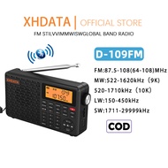 XHDATA D-109 FM ST/LW/MW/SW XHDATAวิทยุ D-219 FM/AM/SW วิทยุแบบพกพามินิพอยเตอร์วิทยุชาร์จวิทยุอิเล็ก