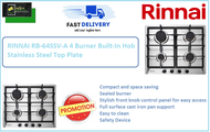 Rinnai RB-64SSV-A 4 Burner Built-In Stainless Steel Top Plate Kitchen Hob / FREE EXPRESS DELIVERY