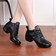 [Ballet Jazz Dance Shoes] [Seckill Style] Perfect Posture 2022 Spring Summer New Style Dance Women's Shoes Genuine Leather Soft Sole Square Dance Sailor Jazz Modern Dance Dancing Shoes