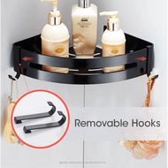 B2U Premium Bathroom Shelf Toilet Rack Accessories Bathroom Storage Corner Shelve Kitchen Wall Dindi