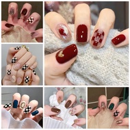 R250--R358 24Pcs/BOX Fake Nail With Free Glue Shiny Design