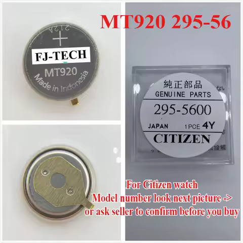 295-5600 MT920 Eco-Drive Watch Rechargeable Battery Capacitor for Citizen Capacitor As 295-40 295 56