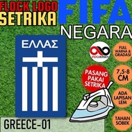 Hurry up and buy] Flock iron iron-on Emblem Badge Patch FIFA Logo Jersey Shirt GREECE GREECE YUNANI 