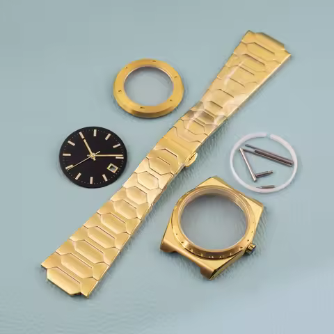 37mm Watch Case 31mm Dial Green Luminous Hands VC222 Watch Case Stainless Steel NH35 Case Sapphire G