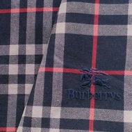 Burberry 藍色 Nova Check 古董手帕 - 口袋巾 17 x 17 英吋