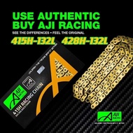 AJI RACING GOLD SPROCKET CHAIN 415 428 H 122L 132L 122 132 HEADVY DUTY / RANTAI SPOKET MOTOSIKAL HAR