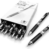 Pentel EnerGel XM BL77 - Retractable Liquid Gel Ink Pen - 0.7mm - 54% Recycled - Black - Box of 12
