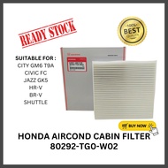 Honda Aircond Cabin Filter City T9A GM6 GM7 Civic FC Jazz Fit BRV HRV Vezel OEM Spare Part 80292-TG0
