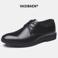 酱VASIBAENสามารถจ่ายเงินเมื่อได้รับสินค้ารองเท้าหนังผู้ชาย,รองเท้าลำลองรองเท้าธุรกิจสไตล์อังกฤษเทรนด์สไตล์เกาหลี1021