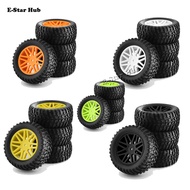 4Piece 1/10 Short Course Truck Tires Tyre Wheel 12Mm Hex 95Mm Parts for HSP 15502 94107 94170 94155 