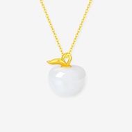 สร้อยแอปเปิ้ลคริสต์มาสหยก Hetian เงิน CTS สร้อยคอ S0N3002005L CHOW TAI SENG Omni S0N3002006L (ฟรีโซ่