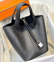 Hermes Picotin 18 菜籃子黑銀 Black x Silver