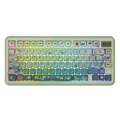 KiiBOOM Phantom81 Lite QMK/VIA 75% Hot-Swap Gasket Wired/BT/2.4GHz Wireless Mechanical Keyboard ABS 