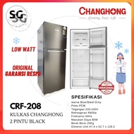 Changhong KULKAS 2 PINTU CRF-208 BLACK CHANGHONG