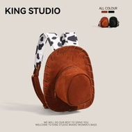 OTHER - 卡通玩具總動員胡迪帽子背包包女2025新款潮可愛復古單肩包雙肩包