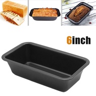 HF 6inch Loaf Pan Rectangle Toast Bread Mold Cake Box Carbon Steel Pastry Baking Bakeware DIY Non Stick Tray Kitchen Supplies Tool