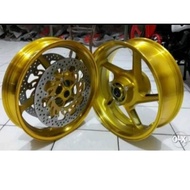VELG DOUBLE DISC KAWASAKI NINJA 250 / Z250 / FI / KARBU merk DELKEVIC