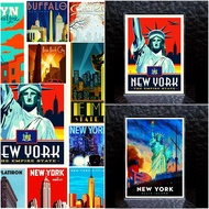 Souvenir Acrylic Fridge Magnet New York 1 2x3"