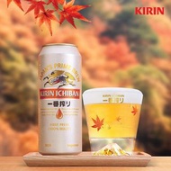 麒麟一番搾 KIRIN 和楓葉富士山玻璃酒杯 秋季限定