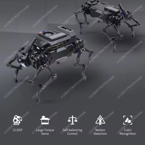 WAVEGO, 12-DOF Bionic Dog-Like Robot, Open Source for ESP32 And PI4B, Facial Recognition, Color Trac
