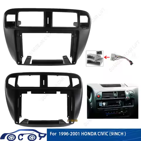 9 Inch Car Fascia Radio For Honda Civic (EJ/EK/EM) 1995-2001 Android Stereo Frame Panel With Cable