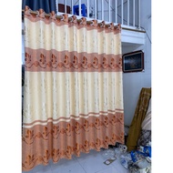 Orange maple leaf brocade curtain, soft fabric, beautiful color, main door curtain, window curtain, 