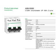 Schneider 80A 3P 10KA MCB A9N18365