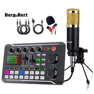 Portable Sound Card Kit PC Microphone Set Accessories Condenser Microphone Set Live Sound Card F998 