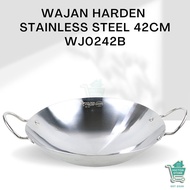 BUNTON Harden Wok 42 Cm Stainless Steel WJ0242B Non-Stick Wok Premium Wok Scratch-Resistant Wok Hard