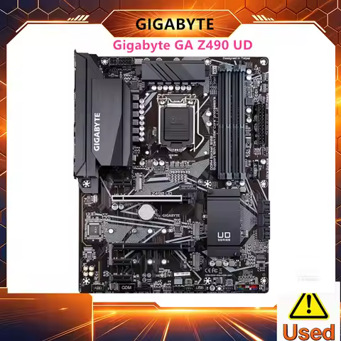 GIGABYTE GA‑Z490‑UD LGA1200 ATX Mainboard Z490 DDR4 M.2 For 10th Gen Intel Core I3 I5 I7 CPU