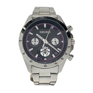 SEIKO mens watches Wrist Watch analogues BLK SLV 8T63-03L0 Direct from Japan Secondhand