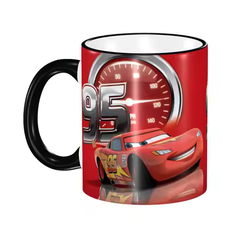 Personalized Car 95 Lightning Mcqueen Mug DIY Funny Cartoon Movie Ceramic Tea Milk Coffee Cup