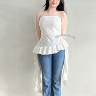 KIYANA Cirebon Cloth - Ephyra Jellyfish Top Women's Concert Top/ Jellyfish Dress/ Asymmetrical Ruffl