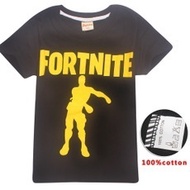 Fortnite Print Kids Cotton T shirt Short Sleeve Children Black Top Tee Shirt