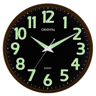 (Clock) 100% ORIGINAL Oriental Wall Clock OTC058N333 Brown Case,Number Dial