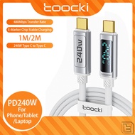 Toocki PD240W 140W 100W 60W Type C to Type C Fast Charging Cable USB C PD3.1 480Mbps Data Cable Digi