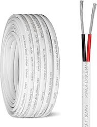 16 Gauge Duplex Marine Wire Tinned Copper Boat Cable, 30ft 16 AWG Standard USA OFC Oxygen Free Coppe